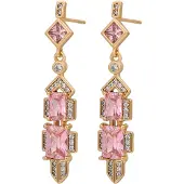 Gaya Pendientes oro rosa / rosa