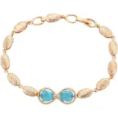 Faina Pulsera turquesa / oro rosa