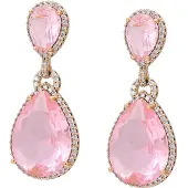 NAEMI Pendientes oro / rosa / transparente