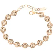 Faina Pulsera oro rosa / transparente