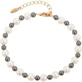 Faina Pulsera oro rosa / antracita / blanco