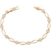 Faina Pulsera oro rosa / transparente