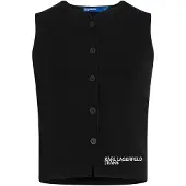 Karl lagerfeld JEANS Chaleco de punto negro / blanco