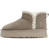 Derimod Botas de tobillo taupe / blanco