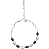 NAEMI Pulsera negro / plata / transparente