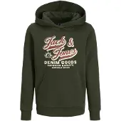 Jack & jones Junior Sudadera 'JJELOGO' beige / verde / blanco