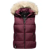MARIKOO Chaleco 'Eisflöckchen' beige / burdeos