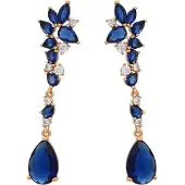 Gaya Pendientes azul oscuro / oro / transparente