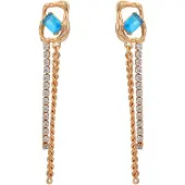 Gaya Pendientes aqua / oro rosa / plata