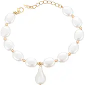 Faina Pulsera oro rosa / blanco