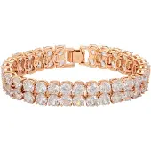 Faina Pulsera oro rosa / transparente