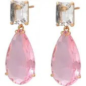 Faina Pendientes oro / rosa / transparente