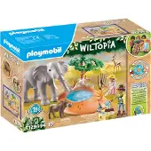 Playmobil Juego De Construcción Wiltopia Elefante En La Ponda