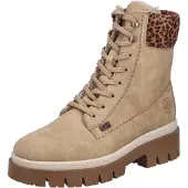 Rieker Botines con cordones beige / marrón