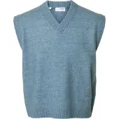Selected Corte Relajado Chaleco De Punto Hombres Gris XL