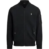Ralph Lauren para hombre. 710980339003 Cazadora bomber de punto doble negro (XL), Casual, Algodón, outlet 2026.
