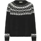 Cream Jersey 'Cherrie' negro / blanco