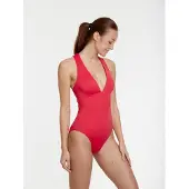 Vivid Traje de baño gris claro / rojo / negro