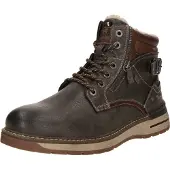 Mustang Botas con cordones cognac / gris