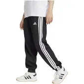 Adidas Pantalón deportivo 'ESSENTIALS 3-STRIPES FLEECE LOOSE' negro / blanco