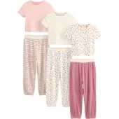 Next Pijama beige claro / verde / rosa / magenta