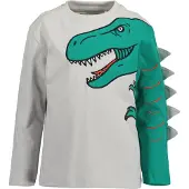 Blue Seven Camiseta gris claro / verde / rojo / blanco