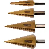 Sthor Juego de 4 taladros escalonados