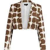Faina Blazer umbra / blanco lana