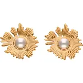 NAEMI Pendientes dorado / blanco perla
