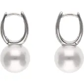 Faina Pendientes plata / blanco perla