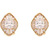 Gaya Pendientes oro / transparente