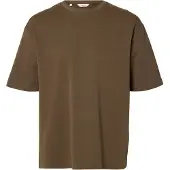 Selected Camiseta 'SLHOSCAR' chocolate