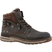 Mustang Botas con cordones cognac / gris