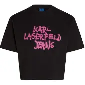 Karl lagerfeld JEANS Camiseta fucsia / negro