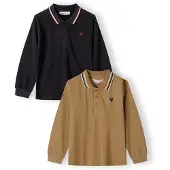 MINOTI Camiseta caramelo / negro / blanco