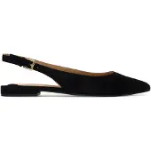 Ralph Lauren para mujer. 802967746001 Zapato destalonado plano Londyn de ante negro (38), Piel, Hebilla, Casual, Clásico, Lauren Ralp