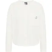 Dreimaster Maritim Sudadera con cremallera blanco lana