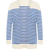 Dreimaster Maritim Cárdigan crema / azul