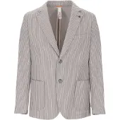 Distretto12 Chaqueta saco 'Tajo' gris / blanco