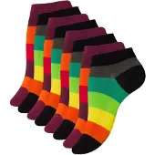 Vincent Creation® Calcetines verde / naranja / rojo vino / negro