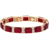 NAEMI Pulsera oro / rojo rubí / transparente