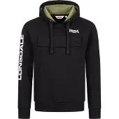 Lonsdale Sudadera 'Rushen' antracita / negro / blanco