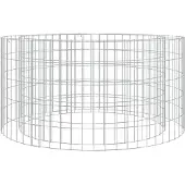 vidaXL : Hoguera de gaviones, diámetro 100 cm, hierro galvanizado
