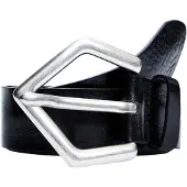 Desigual , Cinturón ancho piel, Cow Leather, Negro, 95