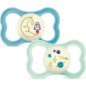 Mam Chupete Air Night Silk 2p Box V-6-16m