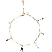 Gaya Joyería para pies azul claro / oro rosa / lila