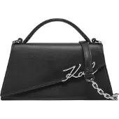 Karl Lagerfeld Bolso de hombro negro / plata