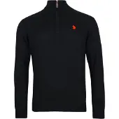 U.S. POLO ASSN. Jersey rojo sangre / negro
