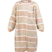 Usha Cárdigan beige / camelo / blanco