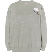 Mymo Sudadera 'Biany' gris moteado / rosa / blanco